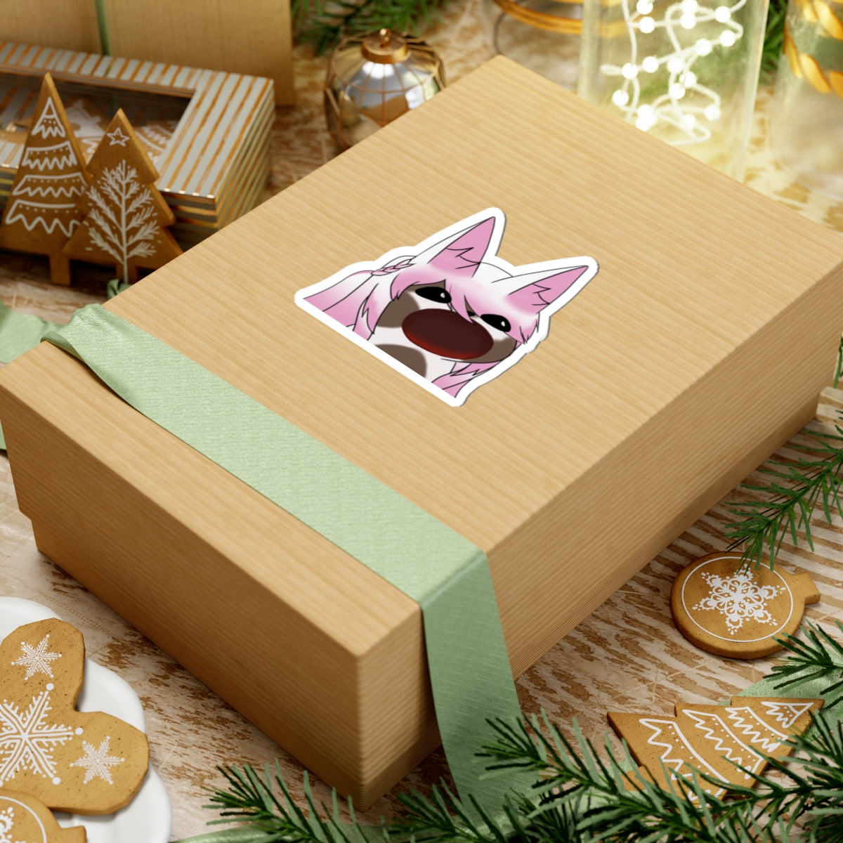 V2 Pop cat mouth open - Sticker